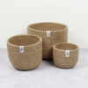 Tall seagrass & jute basket set- natural - Image 3