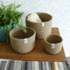 Tall seagrass & jute basket set- natural - Image 2