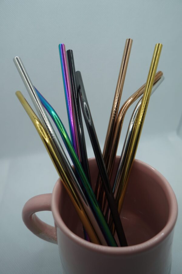 Neon stainless steel straw - Image 3