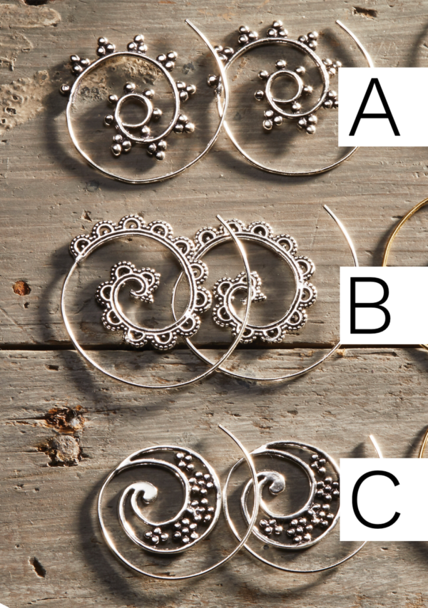 fair trade silver plated hoop earrings