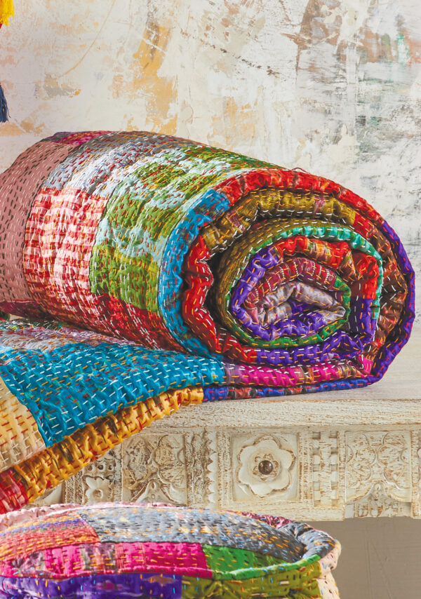 recycled sari quilt