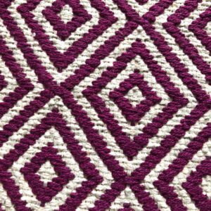 Purple diamond weave rug