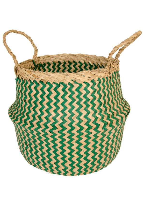 Teal zig zag basket