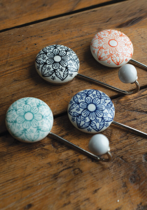 Mandala ceramic hooks