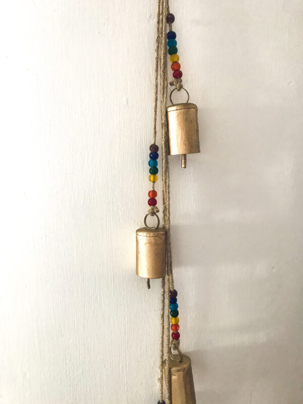 String of 5 Indian cow bells