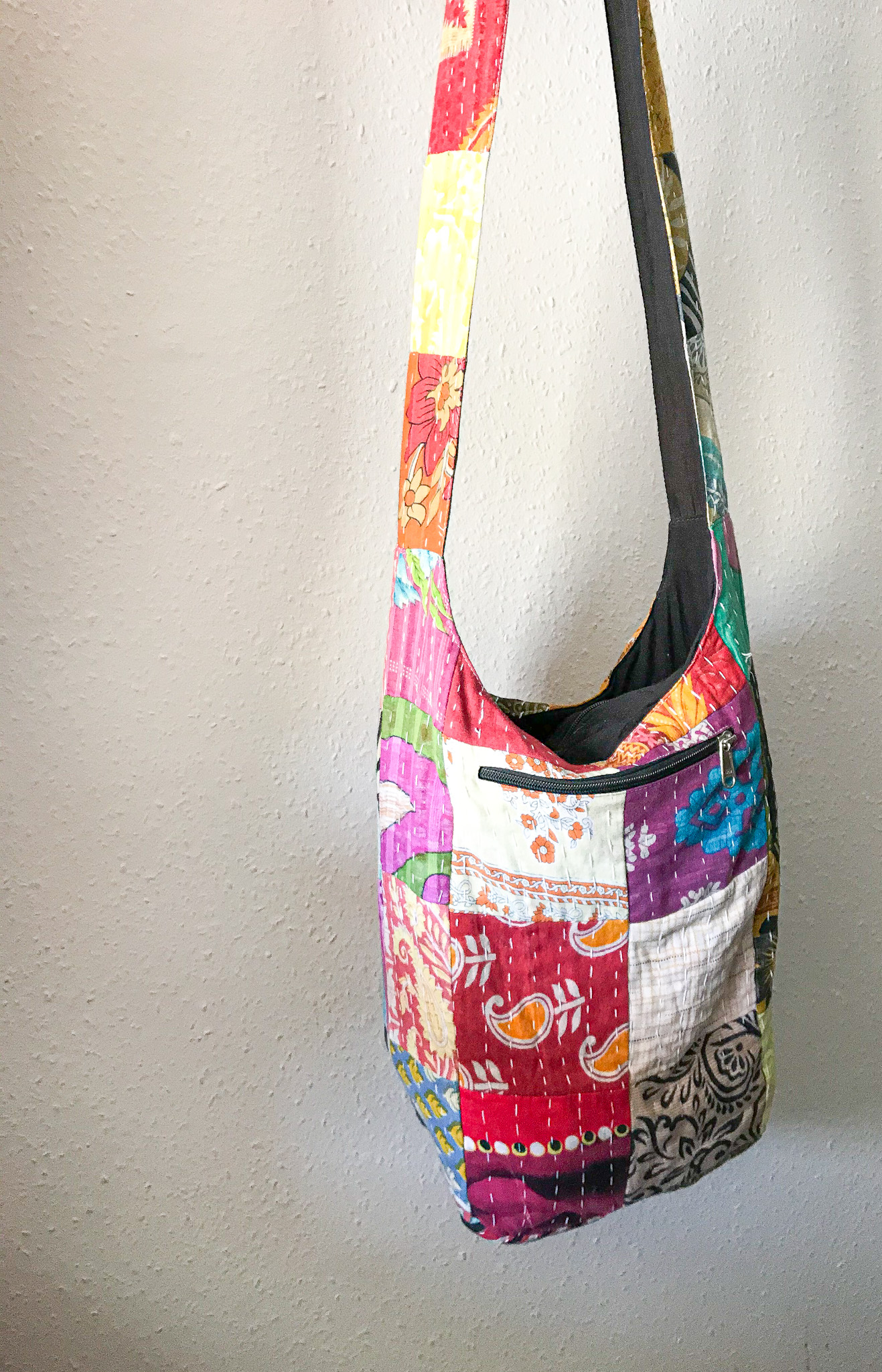 Vintage Kantha boho shoulder bag - Wildwood | Bude | Cornwall