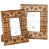 Hand carved mango wood Aztec frame - Image 2