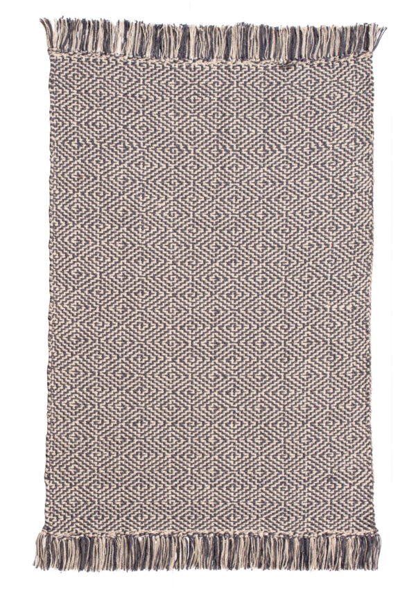 Charcoal souk geometric woven rug