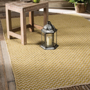 Old gold recycled cotton rug