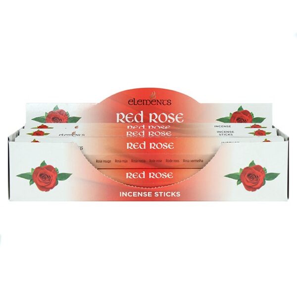 Red rose incense display