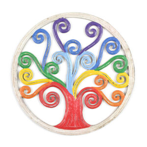 Tree of life rainbow plaque