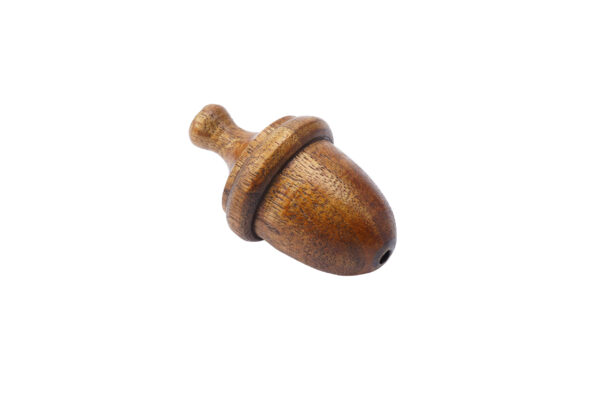 Wooden acorn light pull, nature accessory Wildwood Cornwall, Bude