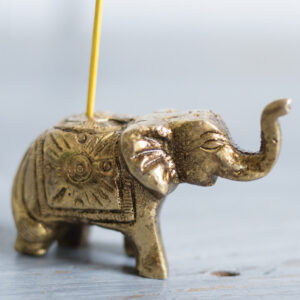 Elephant incense holder recycled brass, fair trade, Wildwood Cornwall, Bude
