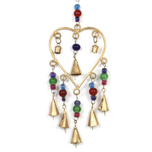 Heart windchime with bells