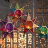 Moroccan style glass hanging star lantern