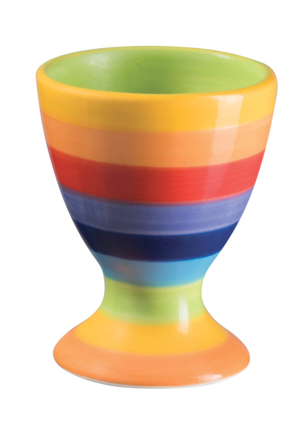 Fair trade rainbow egg cup, Wildwood Cornwall, Bude. Fair trade gift ideas