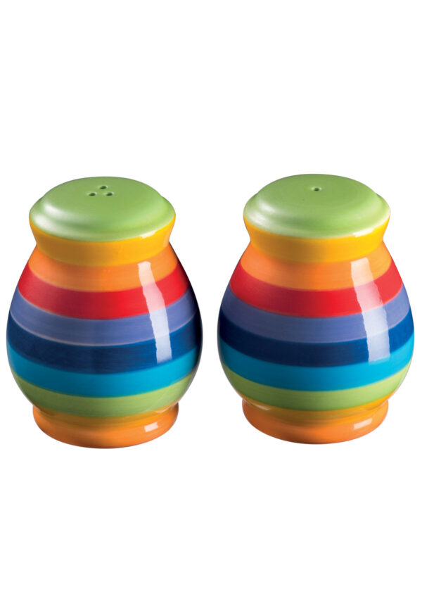 Fair trade rainbow salt and pepper shakers