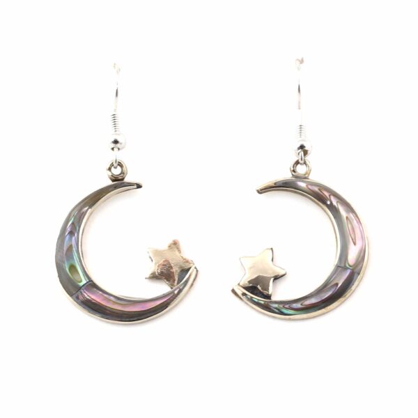 Moon earrings fair trade, Wildwood Cornwall Bude