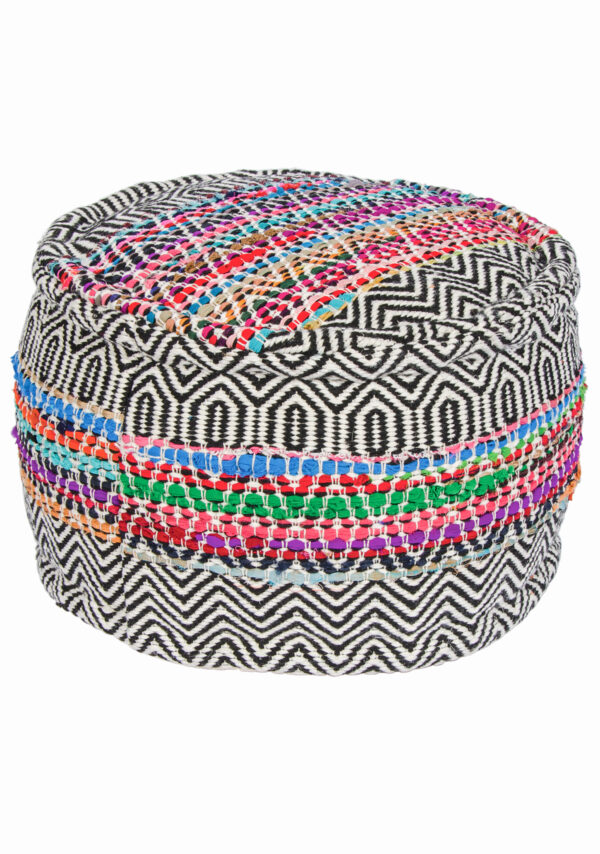 Recycled plastic bottle pouffe, fair trade Wildwood Cornwall, Bude