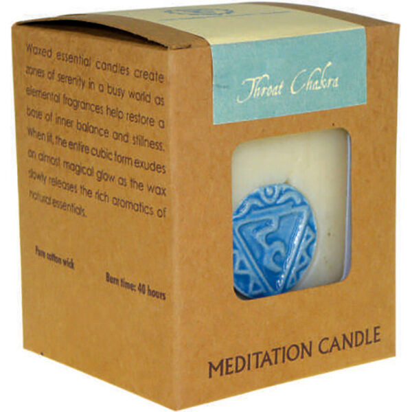 Throat chakra vishuddha candle Wildwood Cornwall Bude