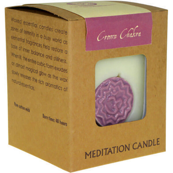 Crown chakra sahasrara meditation candle Wildwood Cornwall Bude