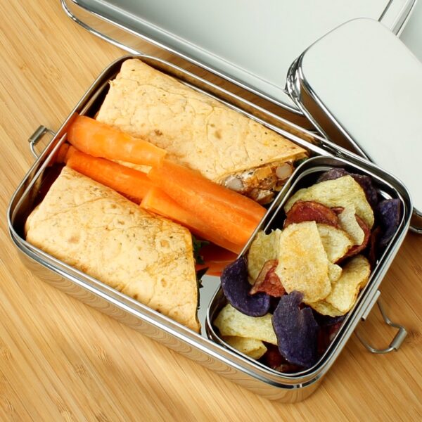 Mini container stainless steel lunch box Wildwood Cornwall Bude