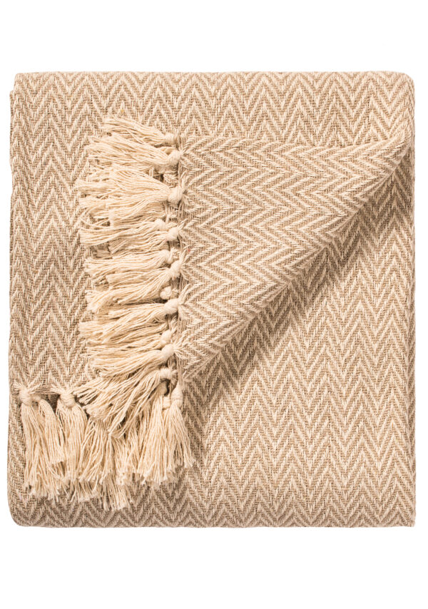 Natural, neutral cotton fair trade throw, Wildwood Cornwall, Bude