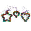 Rainbow bell christmas decorations, fair trade Wildwood Cornwall