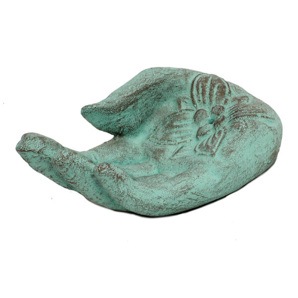 Fair trade turquoise palm incense holder Wildwood Cornwall, Bude