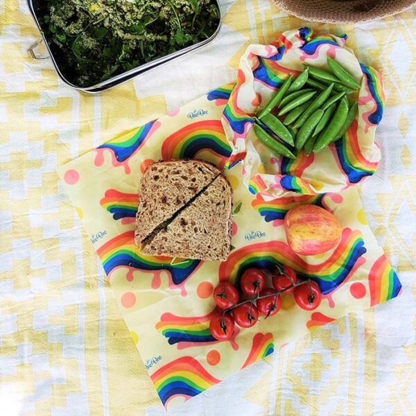 Eco-friendly christmas gifts, rainbow beeswax wraps