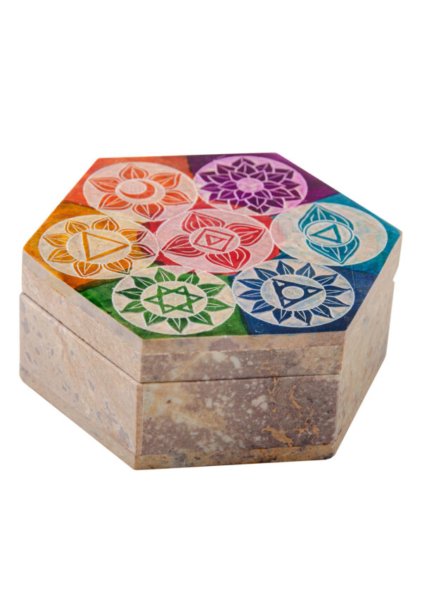 Chakra soapstone box, Wildwood Cornwall