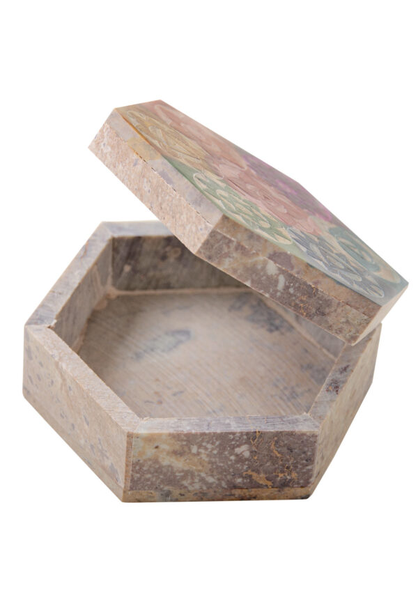 Hexagonal chakra box, fair trade, Wildwood Cornwall