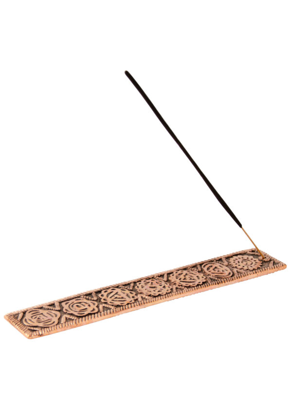 Copper chakra incense holder