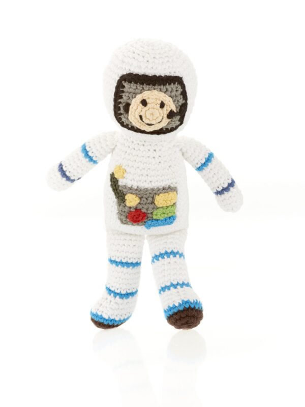 Fair trade crochet astronaut spaceman pebble toy Wildwood Cornwall