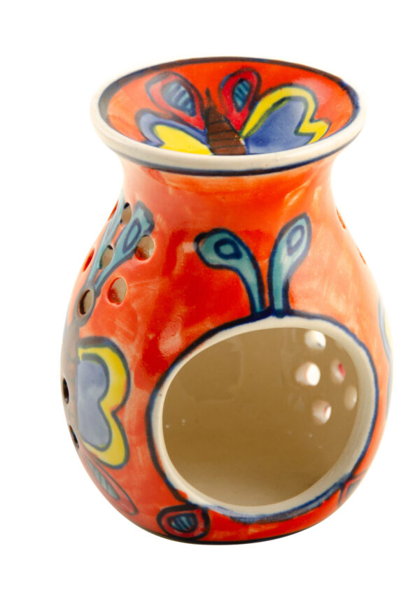 Orange butterfly oil burner