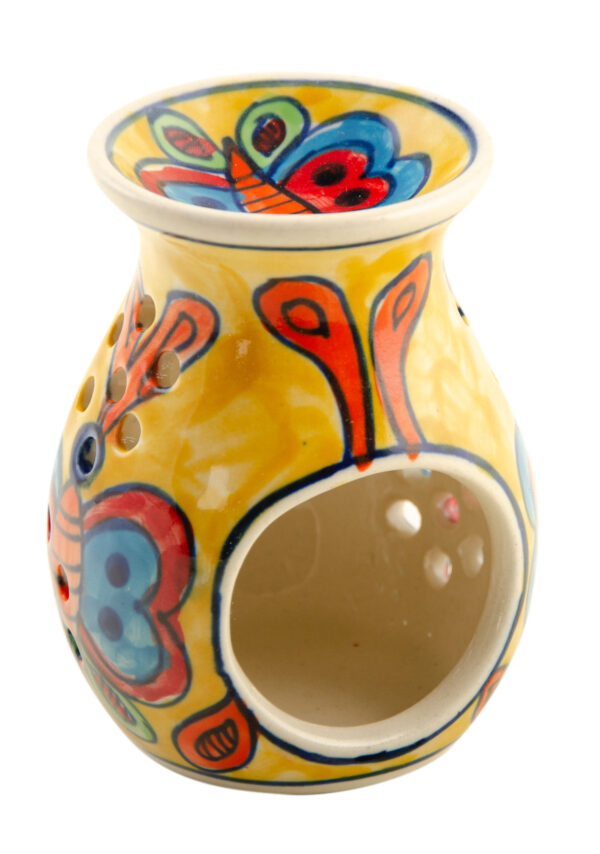 Yellow butterfly oil burner