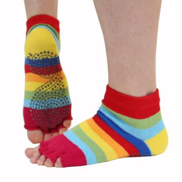Wildwood Cornwall toe-socks-yoga-pilates-anti-slip-trainer-opentoe-rainbow-2_3