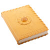 Yellow leather notebook fair trade wildwood cornwall