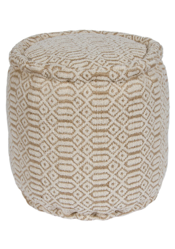 Ethical fair trade cream jute sustainable pouffe stool Wildwood COrnwall