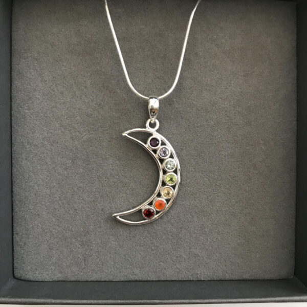 Moon chakra sterling silver pendant box wildwood Cornwall