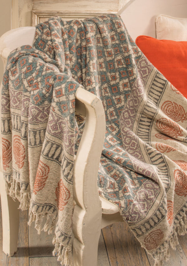 Tribal cotton throw ethical fair trade Wildwood Cornwall