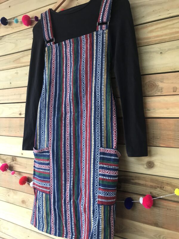 Thai weave dungaree dress Fair trade ethical