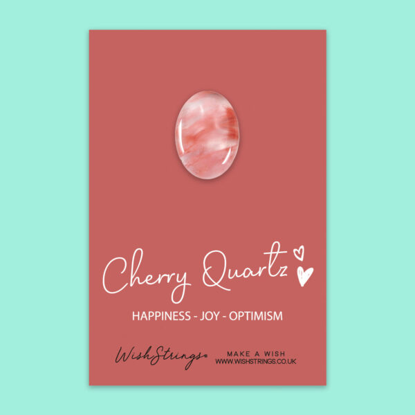 Cherry quartz gem stone crystal token Wildwood Cornwall