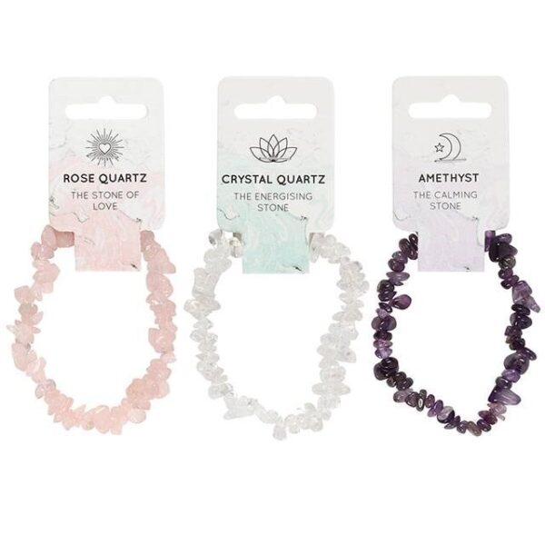 Crystal quartz bracelets amethyst, crystal quartz, rose quartz