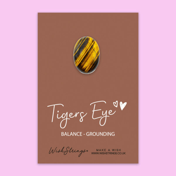 Tigers eye gemstone pocket token Wildwood Cornwall