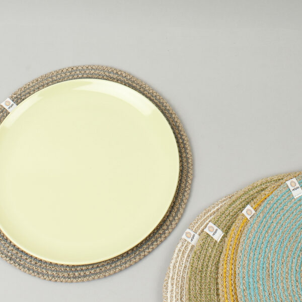 32cm diameter sustainable jute placemat tablemat Respiin