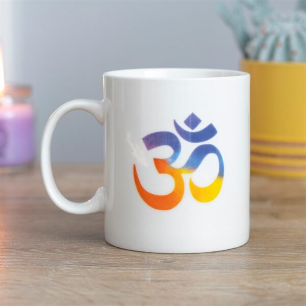 Om mantra yoga gift mug Wildwood COrnwall Bude