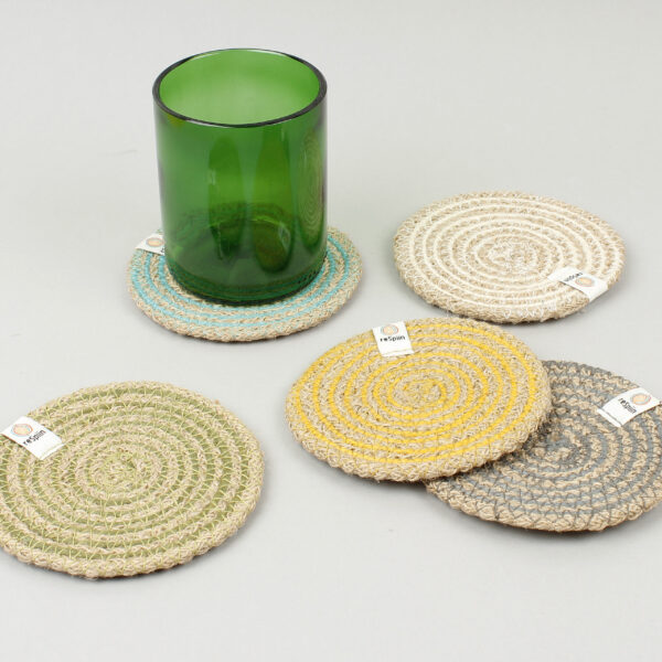 Respiin spiral jute coasters Wildwood Cornwall