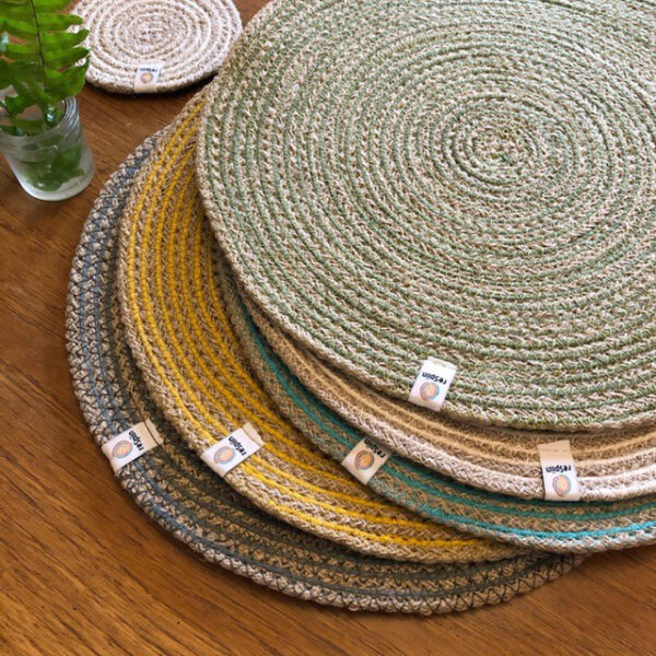 Respiin spiral jute placemats sustainable Wildwood Cornwall UK