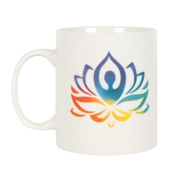 yoga rainbow lotus mug Wildwood COrnwall